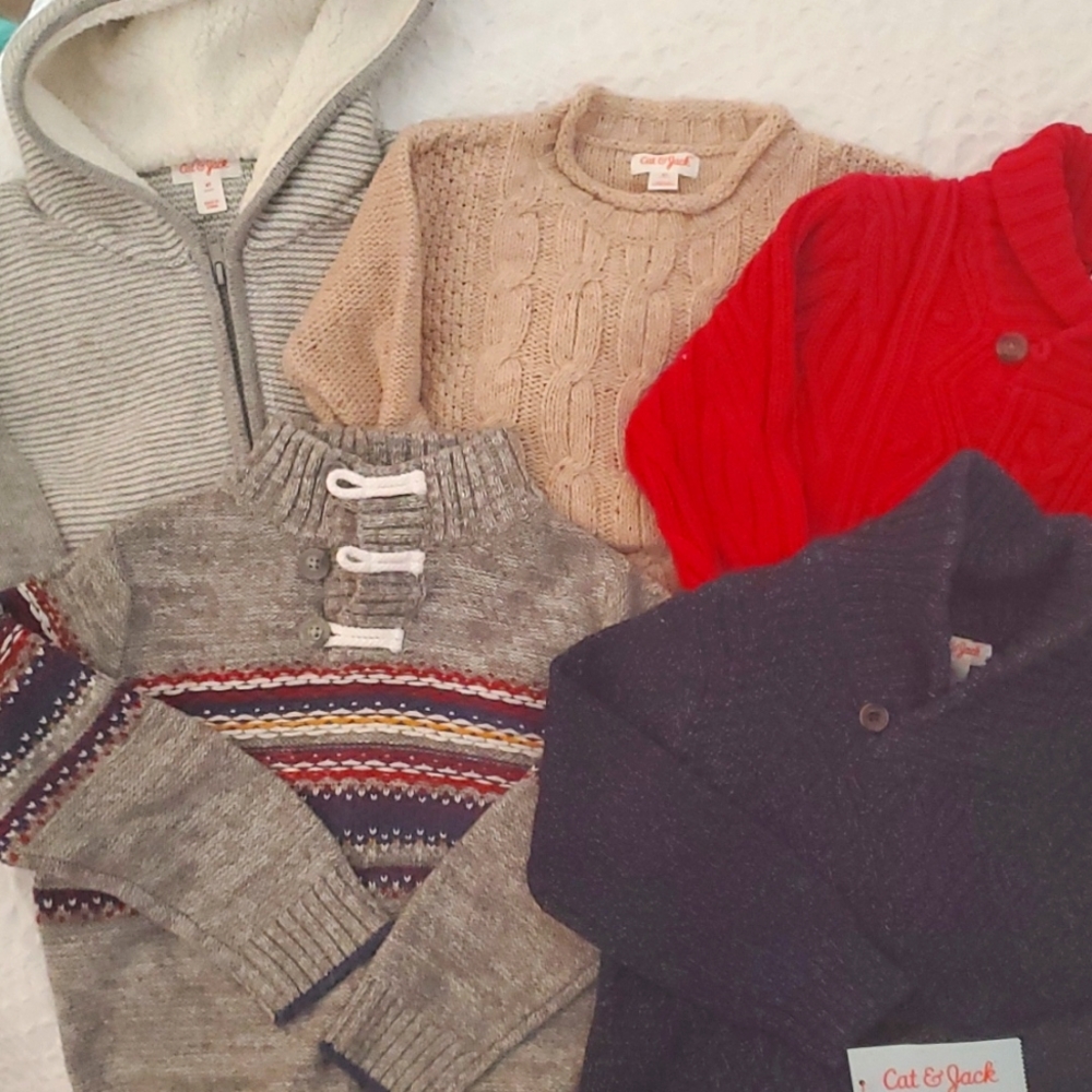5 Cat & Jack Cotton Sweaters